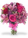 Bouquet rosa fucsia e rosso